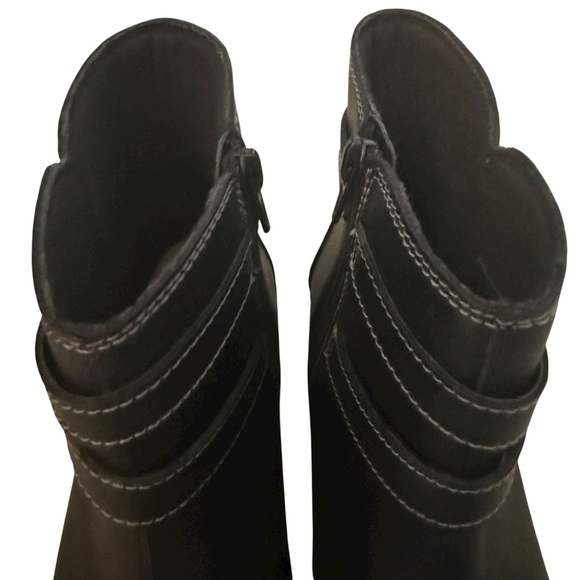 Clark’s Collection Women’s Angie Spice Black Leather Boots Size 7 - Picture 6 of 11